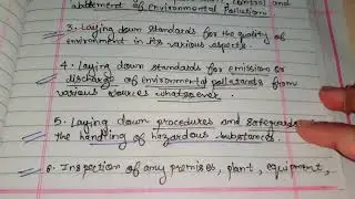 Powers & Functions of the Central Govt under Environmental Protection Act (6th Sem) (Part 21)