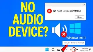 No Audio Device Installed? Fix It Without Reinstalling Windows 💯✅