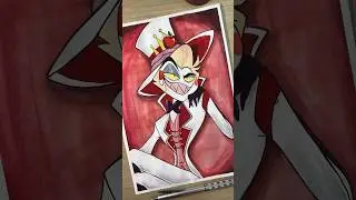 Lucifer Morningstar art from hazbin hotel! #drawing #hazbinhotel #shorts #lucifer