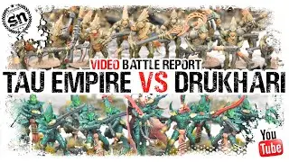 Warhammer 40k (Battle Report) - *All Kroot Army* Tau Empire vs Drukhari