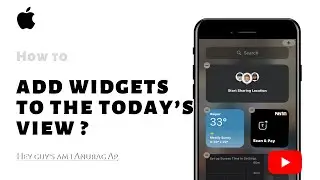 How to add widgets to the today’s view ? | #iphone