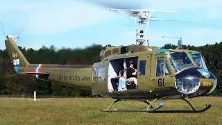 ICONIC UH-1 Huey Helicopter |Engine Startup, Takeoff and Landing