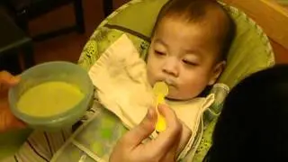 Twins Express - Nathan eating while sleeping... 1 of 3 (31 October 2011)