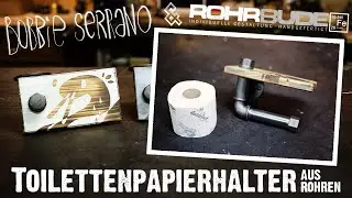 Toilettenpapierhalter aus Rohr Bobbie Serrano & Rohrbude collaboration f&uuml;r Viva Con Agua & Goldeimer