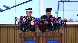 الفريق الدكتور عدي سمير ومقداد ميري في مؤتمر صحفي مشترك