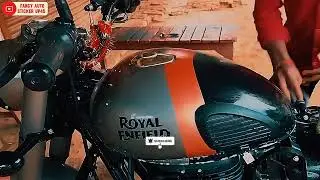 Fancy auto sticker akbarpur up45 full bike ppf and Modifacition lamination bullet 350cc #automobile 