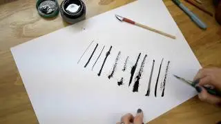 Каллиграфия Cola Pen. Как получить брызги / Cola Pen Calligraphy. How to get a splash