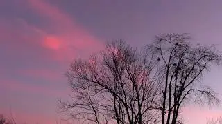 静静移动的云彩 Peaceful Moving Clouds Pink Sunset Sky