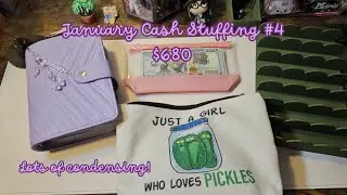 January Cash Stuffing #4 $680! 💜