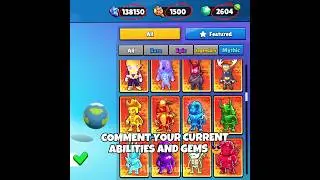 COMMENT YOUR CURRENT ABILITIES AND GEMS Stumble Guys 😎 #shorts #stumbleguys