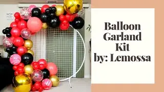 Balloon Garland in Round Mesh Backdrop | How to | Balloon Garland Tutorial