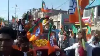 ajmer by-election 2018 : cm vasundhara raje roadshow in ajmer city
