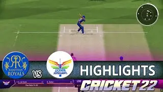 Rajasthan Royals vs Lucknow Super Giants|| IPL 26th Match  Highlights 2023 || Cricket 22