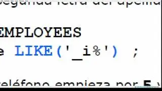 (01C) Clausula LIKE y NOT LIKE  (Curso de SQL)