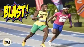 Ackeem Blake BLAZED🔥To Massive SB At The New Balance Track Meet | 60M | USA VS Jamaica |DTM