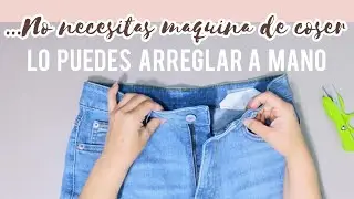 2 formas de ajustar los pantalones jean con elástico /coser a mano