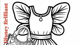 BARBIE LEAF DRESS with Handbag  2025l DRAW and COLOR Disney Brilliant Coloring BOOK Pages