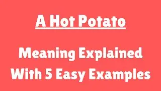 A Hot Potato Meaning and Examples Explained, A Hot Potato Meaning in English