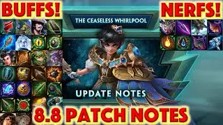 SMITE 8.8 The Ceaseless Whirlpool  - New God Charybdis + Buffs + Nerfs + Odyssey Event Toon Mania