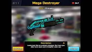 How to use mega destroyer in the gallery in pixel gun 3D