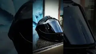 Smk typhoon full black helmet......Buy link in description 📌