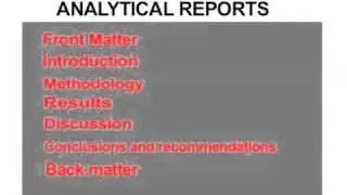 Analytical Reports Part 1