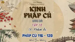 Tập 10 - KINH PHÁP CÚ GIẢNG GIẢI | Chương IX: Phẩm Ác (Câu 116 - 128) | Đừng Coi Thường Điều Ác Nhỏ