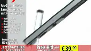 Lunartec Alu-Schreibtisch-Lampe 