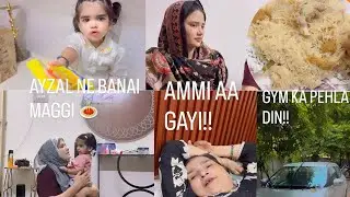 AYZAL NE BANAI MAGGI!!GYM KA PEHLA DIN!!AFSHA KI SHURU DUTY!!#youtube #vlog 