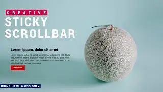 PURE CSS STICKY SCROLLBAR USING HTML & CSS ONLY | STICKY SCROLLBAR EFFECT