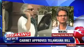 Telangana Bill approved by Cabinet