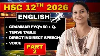 12th HSC English 🔥 GRAMMAR  | PART 2 | Powerplay Strategy for 2026 Board Exam