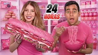 24 HORAS COMIENDO SOLO DE COLOR ROSA