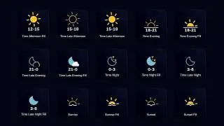 Animated Weather Icons Pack for Unity 91-105