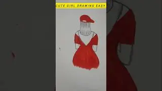 easy drawing with colour easy girl for beginners #easydrawing #drawing #art #drawingtutorials