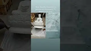 NEW 3 FEET WHITE MARBLE STONE BUDDHA FOUNTAIN IS GETTING PREPARED AT STONEMART&trade; BY EXPERT MURTIKAR