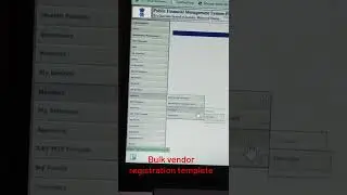 How to download excel based vendor registration templete from www.pfms.nic.in