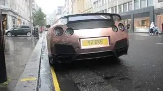 Modified Nissan GT-R in London - Revs and Acceleration