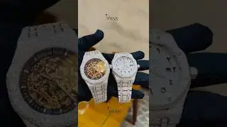 🔥 AP Full Iced-Out Skeleton vs Arabic Numerals | Two Bust-Down AP Icons | Swan Diamond 💎✨