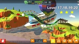 Build a Bridge Level 17 18 19 20 [ 3 Star ] Android Gameplay HD
