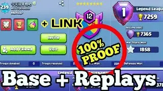 Global Top 1 Player Base With Link TH14 LEGEND/7000+ TROPHY BASE WITH LINK & + 6 REPLAYS | May 2021
