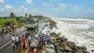 ఉప్పాడ  Beach road 🚌 లో సముద్రం పక్కన Journey | Tuni to kakinada via uppada beach road | APRTC