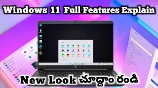 Windows 11 First Look/features explain/lets come a new look/in telugu/by teja creation