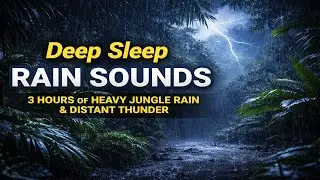 Immersive Jungle Rain with Birdsong 🐦 | 3 Hours of 4K Rainforest for Relaxation