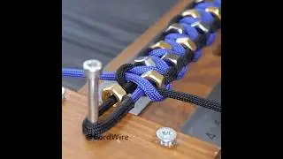 Paracord bracelet with brass & stainless steel nuts #shorts