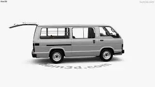 Toyota Hiace Passenger Van with HQ interior 1985 3D model by 3DModels.org