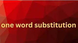 One word substitution #ctet #education #english #tgtenglishprepration 