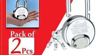#link_lock 🔐#Link_Hi-Tech 65mm #Round_Lock|#Stainless_Body|Hardened Shackle|Hi-tech