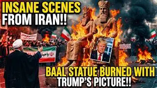 Иран посылает шокирующий сигнал: статуя Ваала и фотография Трампа сожжены!