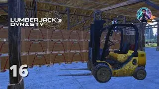 Storing Chipboard Crates with Forklift - Lumberjack's Dynasty Gameplay Part 16